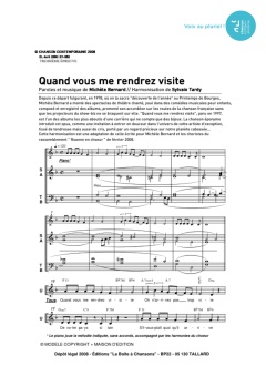 Aperçu de la partition Quand vous me rendrez visite