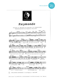Aperçu de la partition Raymonde