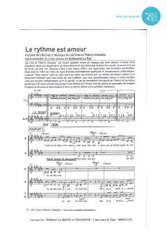 Aperçu de la partition Le rythme est amour