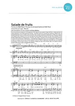 Aperçu de la partition Salade de fruits