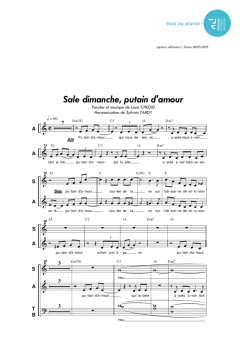 Aperçu de la partition Sale dimanche. putain d’amour