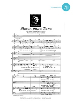 Aperçu de la partition Simon Papa Tara