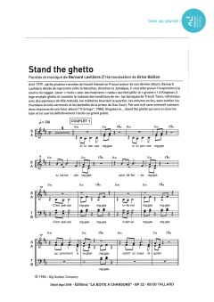 Aperçu de la partition Stand the ghetto