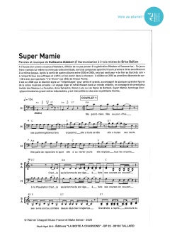 Aperçu de la partition Super Mamie