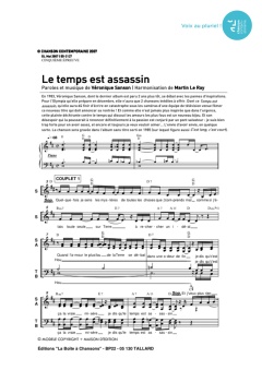 Aperçu de la partition Le temps est assassin