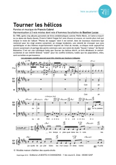Aperçu de la partition Tourner les hélicos