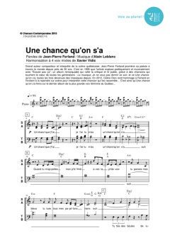 Aperçu de la partition Une chance qu'on s'a