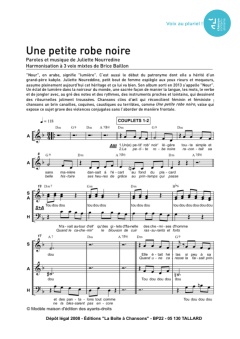 Aperçu de la partition Une petite robe noire