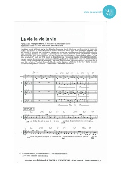 Aperçu de la partition La vie la vie la vie