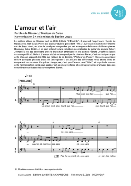 /partitions/Amour et l air (l ) (4vm)-(2021)
