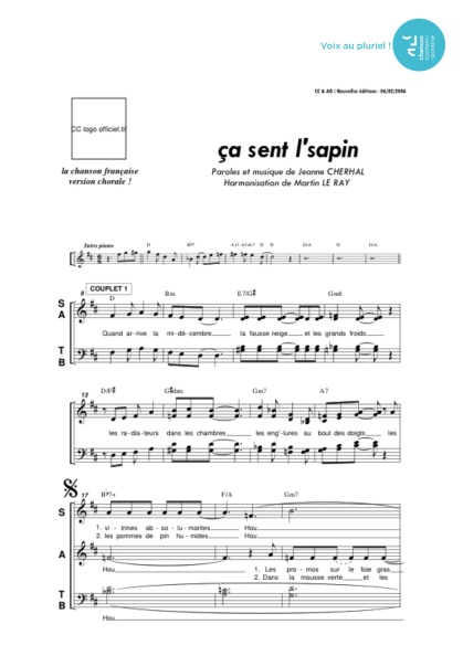 /partitions/Ca sent l sapin (4vm)-(2005)