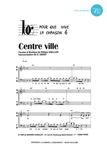 Centre ville — 4 voix mixtes