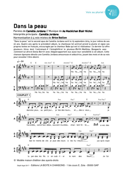 /partitions/Dans la peau (4vm)-(2019)