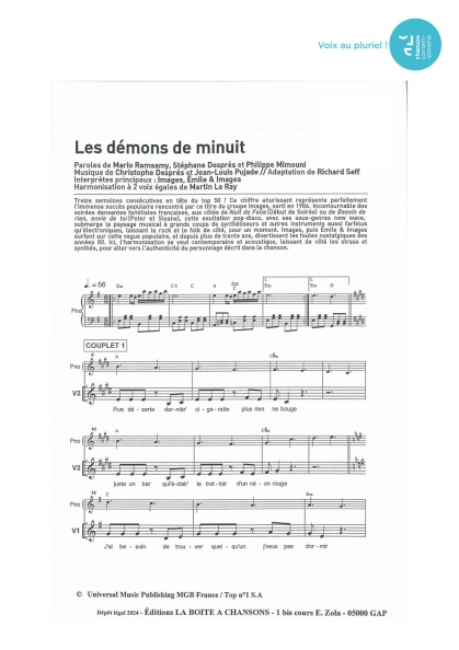 Démons de minuit (les) — 2 voix égales