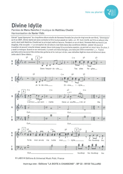 Divine idylle — 4 voix mixtes