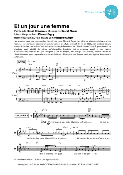 /partitions/Et un jour une femme (4vm)-(2017)