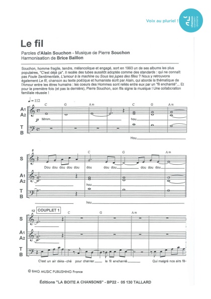 Fil (le) — 4 voix mixtes