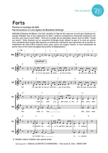 Forts — 2 voix égales mixtes