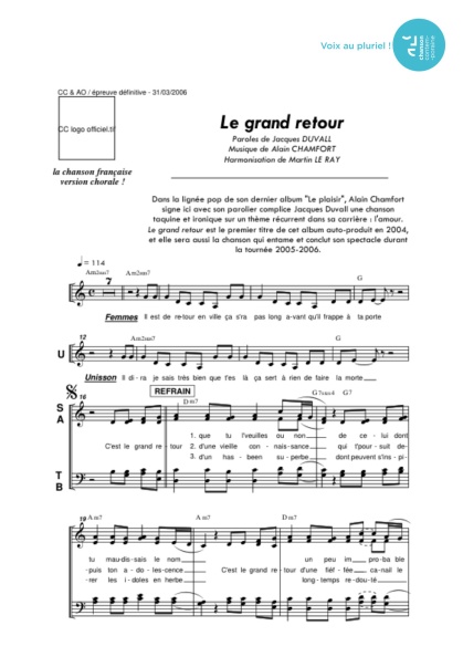 /partitions/Grand retour (le) (4vm)-(2006)