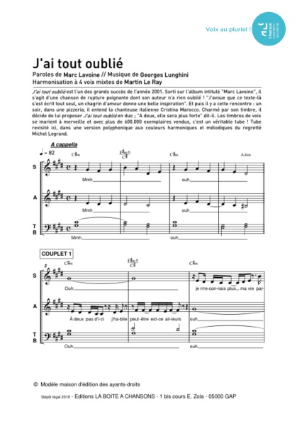 /partitions/J ai tout oublié (4vm)-(2019)