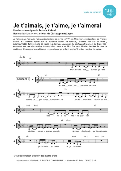 /partitions/Je t aimais je t aime je t aimerai (4vm)-(2018)
