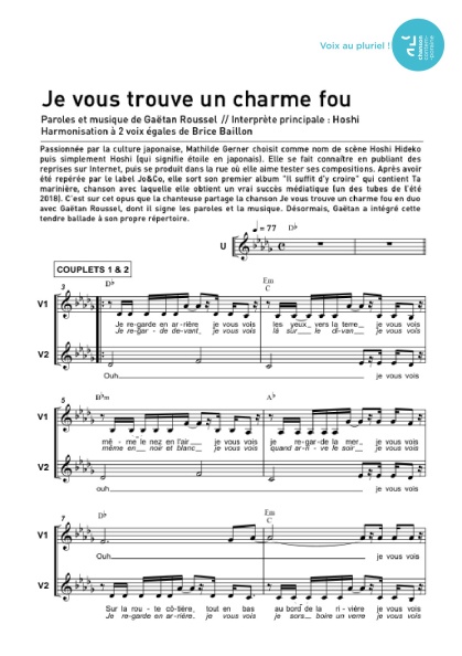 /partitions/Je vous trouve un charme fou (2ve)-(2022)