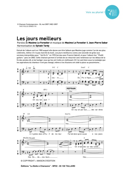 /partitions/Jours meilleurs (les) (4vm)-(2004)