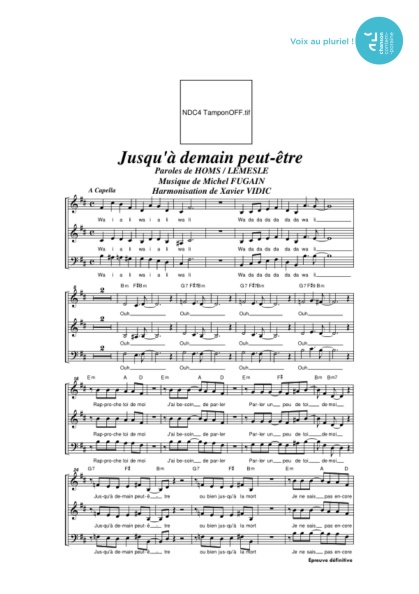 /partitions/Jusqu à demain peut-être (3vm) dont vh facul.)-(2004)