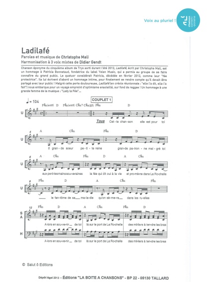 Ladilafé — 3 voix mixtes