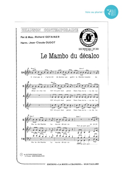 Mambo du decalco (le) — 4 voix mixtes