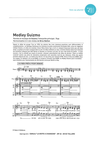 Medley Guizmo — 4 voix mixtes