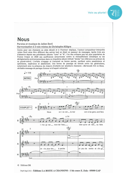 Nous — 3 voix mixtes