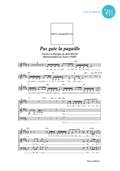 /partitions/Pas gaie la pagaille (3vm dont vh facul.)-(2004)