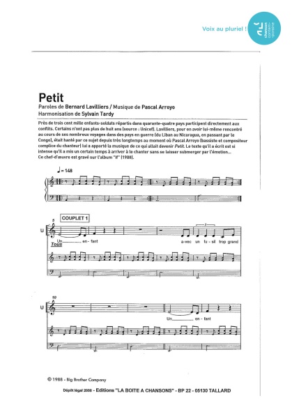 Petit — 4 voix mixtes