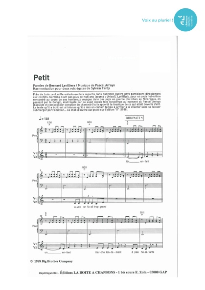 Petit — 2 voix égales