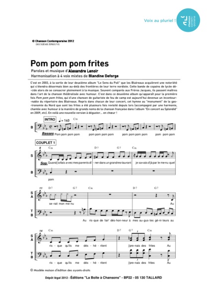 /partitions/Pom-Pom-Pom-Frites (4vm)-(2012)