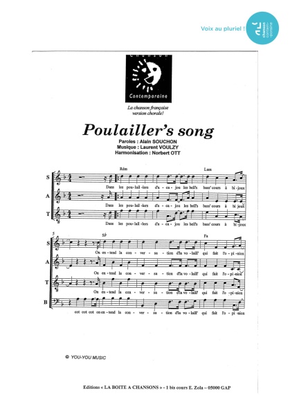 Poulailler's song — 4 voix mixtes