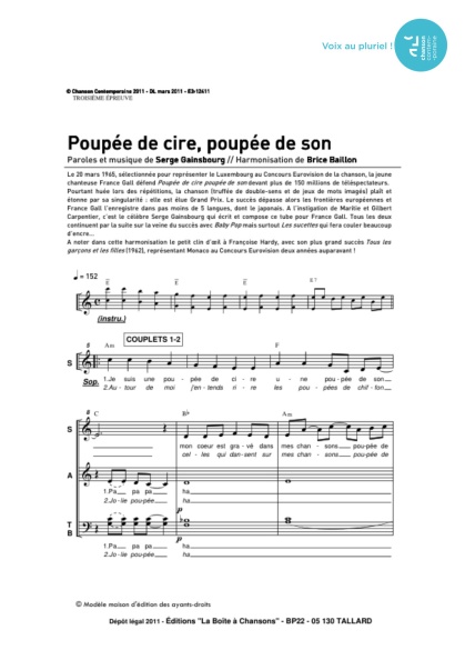 /partitions/Poupée de cire poupée de son (4vm)-(2011)