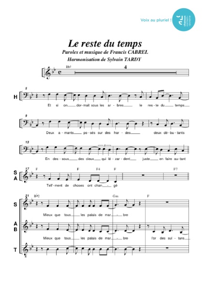 /partitions/Reste du temps (le) (4vm)-(2002)