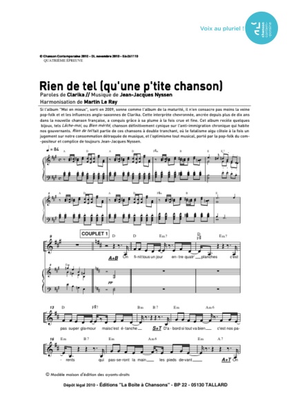/partitions/Rien de tel (qu une p tite chanson) (4vm)-(2011)