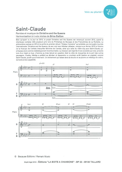 Saint-Claude — 4 voix mixtes