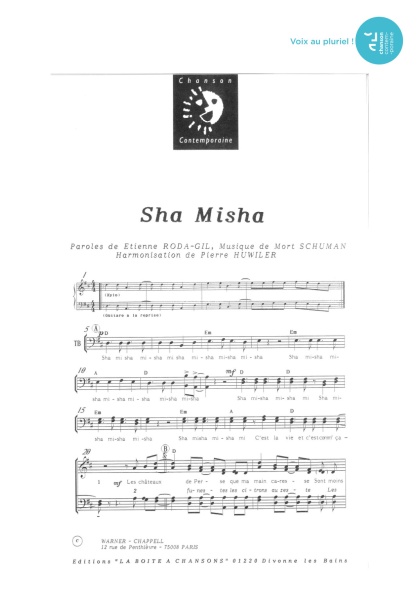 Sha Misha — 4 voix mixtes
