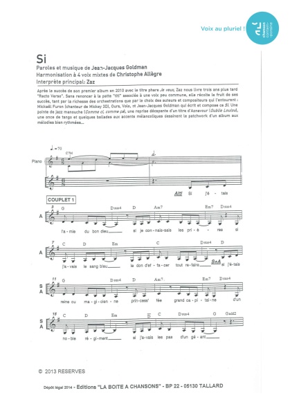 Si — 4 voix mixtes