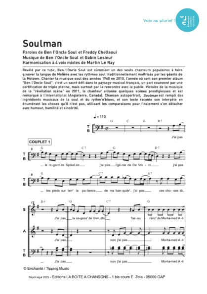 Soulman — 4 voix mixtes
