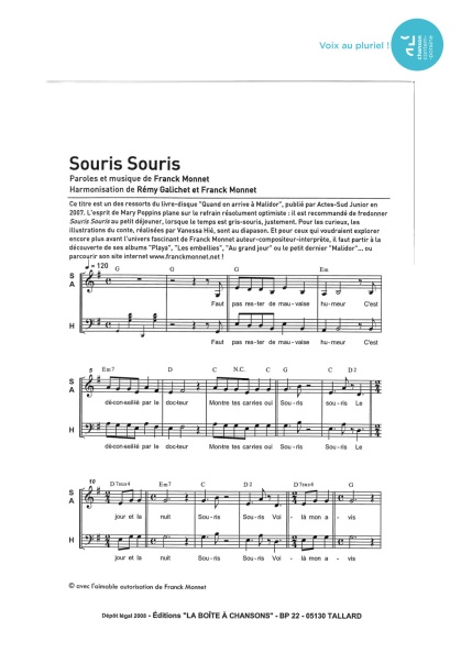 Souris souris — 4 voix mixtes