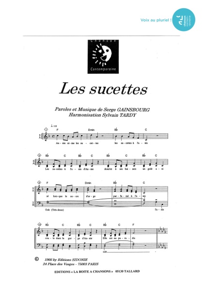 Sucettes (les) — 4 voix mixtes