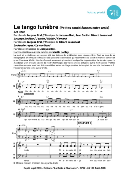 /partitions/Tango funèbre (le) (petites condoléances entre amis) (4vm)-(2014)