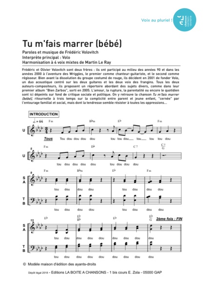 /partitions/Tu m fais marrer (bébé) (4vm)-(2018)