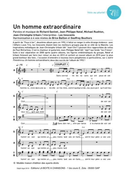 /partitions/Un homme extraordinaire (4vm)-(2019)
