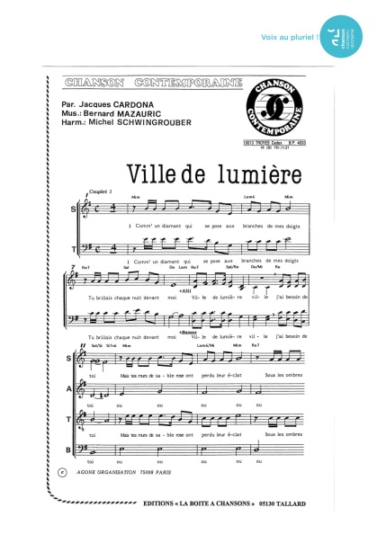 Ville de lumière — 4 voix mixtes